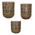 Fold, Basket, dia44/36/30xH50/45/40cm, Brown