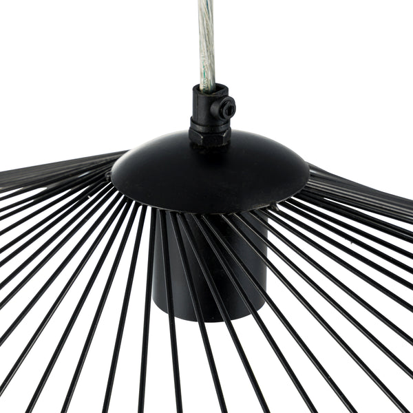 Flowing, Ceiling lamp, H25xW90xD90cm, Black