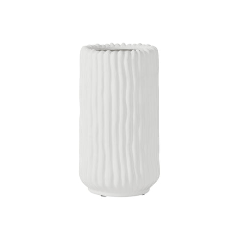 April, Vase, dia25,5xH45cm, Crisp White