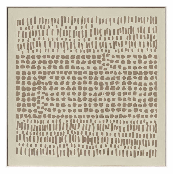 Linde, Hand Painting, H100xW100xD3,8cm, Beige