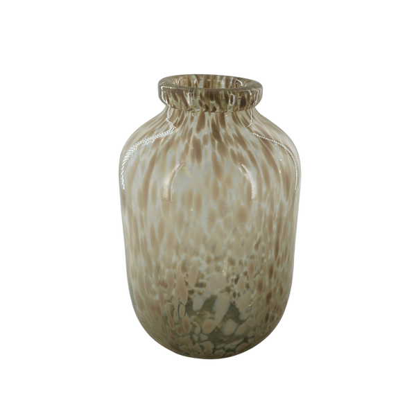 Gosa, Vase, dia17xH27cm, White/Dark grey