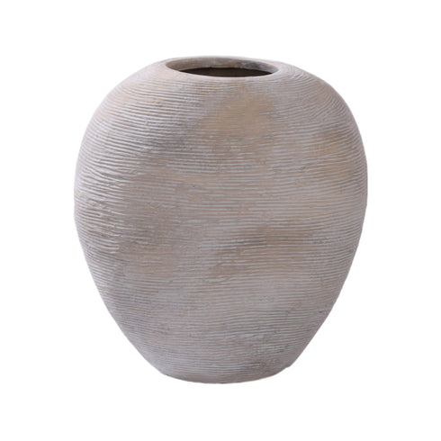 Estrid, Vase, H28xW25,5xD18,5cm, Dust White