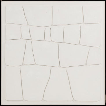 Ezra, 3D, Painting, H100xW100xD3,8cm, White/Vit