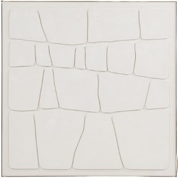 Ezra, 3D, Painting, H100xW100xD3,8cm, White/Vit