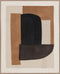 Ada,Framed Framed hand painting , H100xW80xD3,8cm, Black/Rust