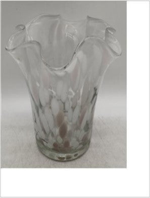 Macaw, Vase, dia19,5xH15cm, White/Brown