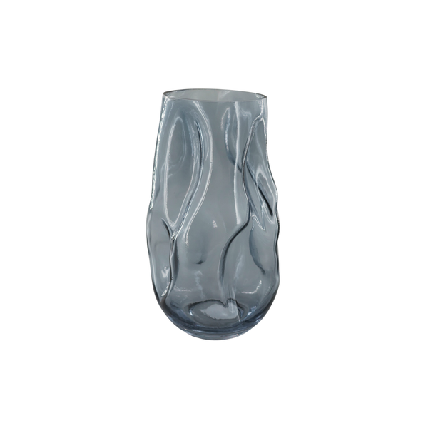 Adela, Vase, dia17xH27cm, Grey (grå)Metallic/Natural Grey/Silver