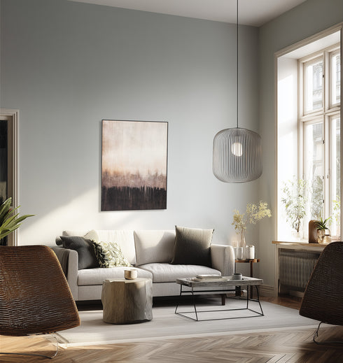 Forest, Hand Painting, H120xW90xD4,5cm, Beige/Black