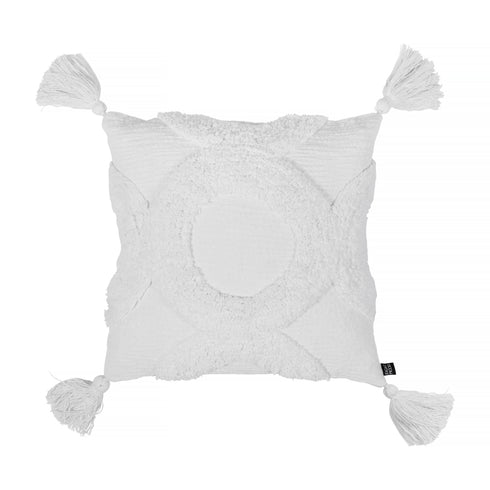 Cirque, Cushion Cover, H45xW45cm, Off White, Thassels