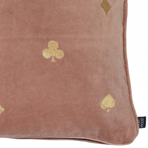 Aces, Cushion Cover, H50xW50cm, Dirty Pink, Piping