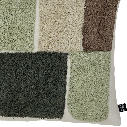 Alba, Cushion Cover, H40xW60cm, Natural Beige/Green/Soft Brown