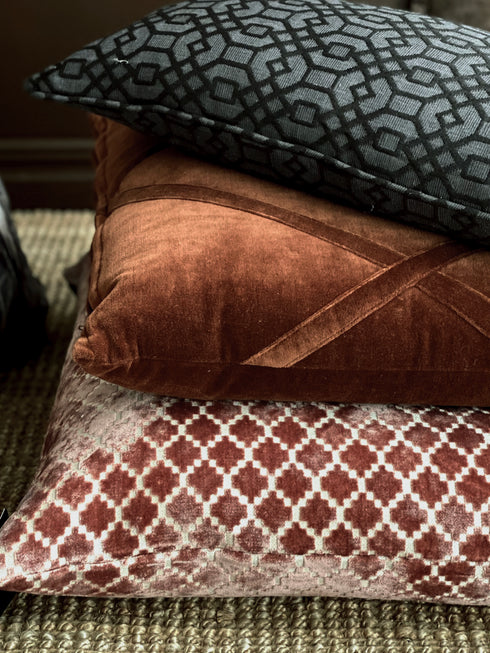 Feliz, Cushion Cover, H50xW50cm, Anthracite, Piping