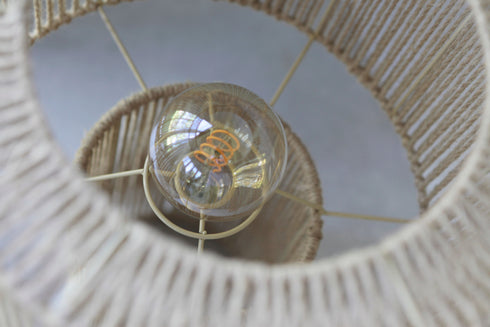 Tournelle, Lamp Shade, dia37xH57cm, Natural/Black