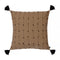 Ransvik, Cushion Cover, H60xW60cm, Black/Tobacco, Thassels