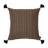 Arild, Cushion Cover, H60xW60cm, Black/Tobacco, Thassels