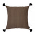 Arild, Cushion Cover, H60xW60cm, Black/Tobacco, Thassels