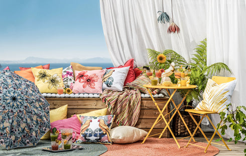 Pampas, Carpet, dia150cm, Coral Red