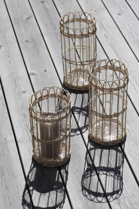 Braided, Lantern, H25xD14cm, Natural Brown