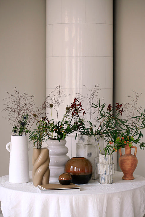 Casablanca, Vase, H36xW22xD16cm, White