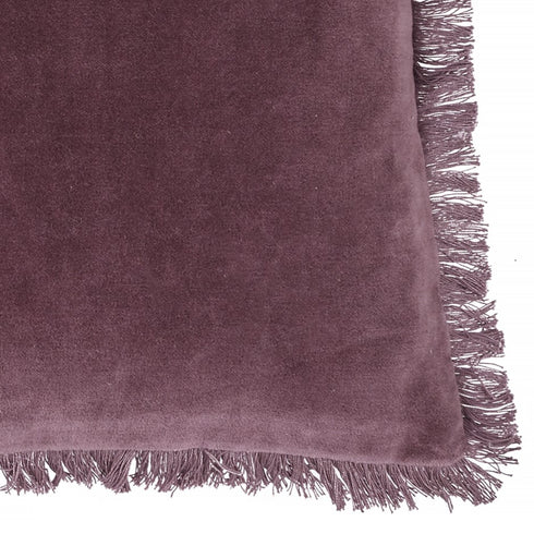 Freya, Cushion Cover, H50xW50cm, Plum, Fringes