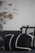 Viale, Cushion Cover, H40xW60cm, Black/Beige, Thassels