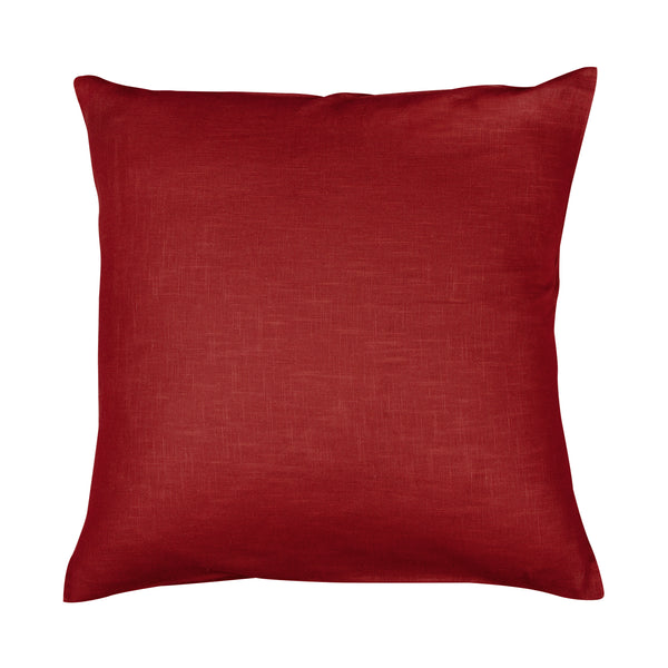 Linnea, Cushion Cover, Red, 50x50cm, Zipper, Linen