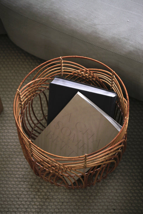 Bilbao, Basket, dia46xH50cm/dia36xH35 cm, Natural