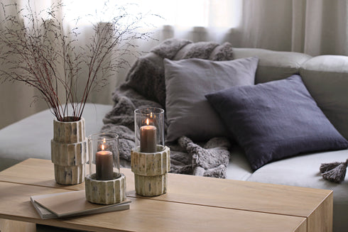 Lily, Cushion Cover, 50x50 cm, Fog Grey