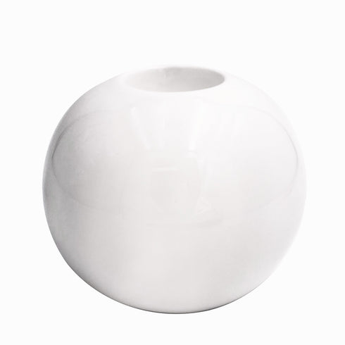 Globe, CandleHolder, dia15xH12.1cm, White