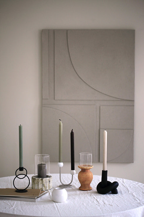 Thalia, Lantern, dia9.5xH23cm, Light Terracotta