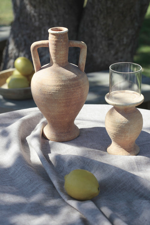 Thalia, Lantern, dia11.5xH27cm, Light Terracotta