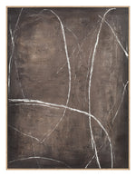 Rowan, Painting, H120xW90xD3,8cm, Brown/White