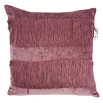Stefanie, Cushion Cover, W45xL45cm, Plum, Fringes