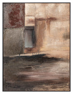 Cetera, Framed  hand painting, H120xW90xD4,5cm, Brown