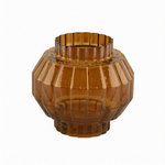 Amelia, Vase, dia15.5xH15.5cm, Amber (bärnsten)/Burnt Gold